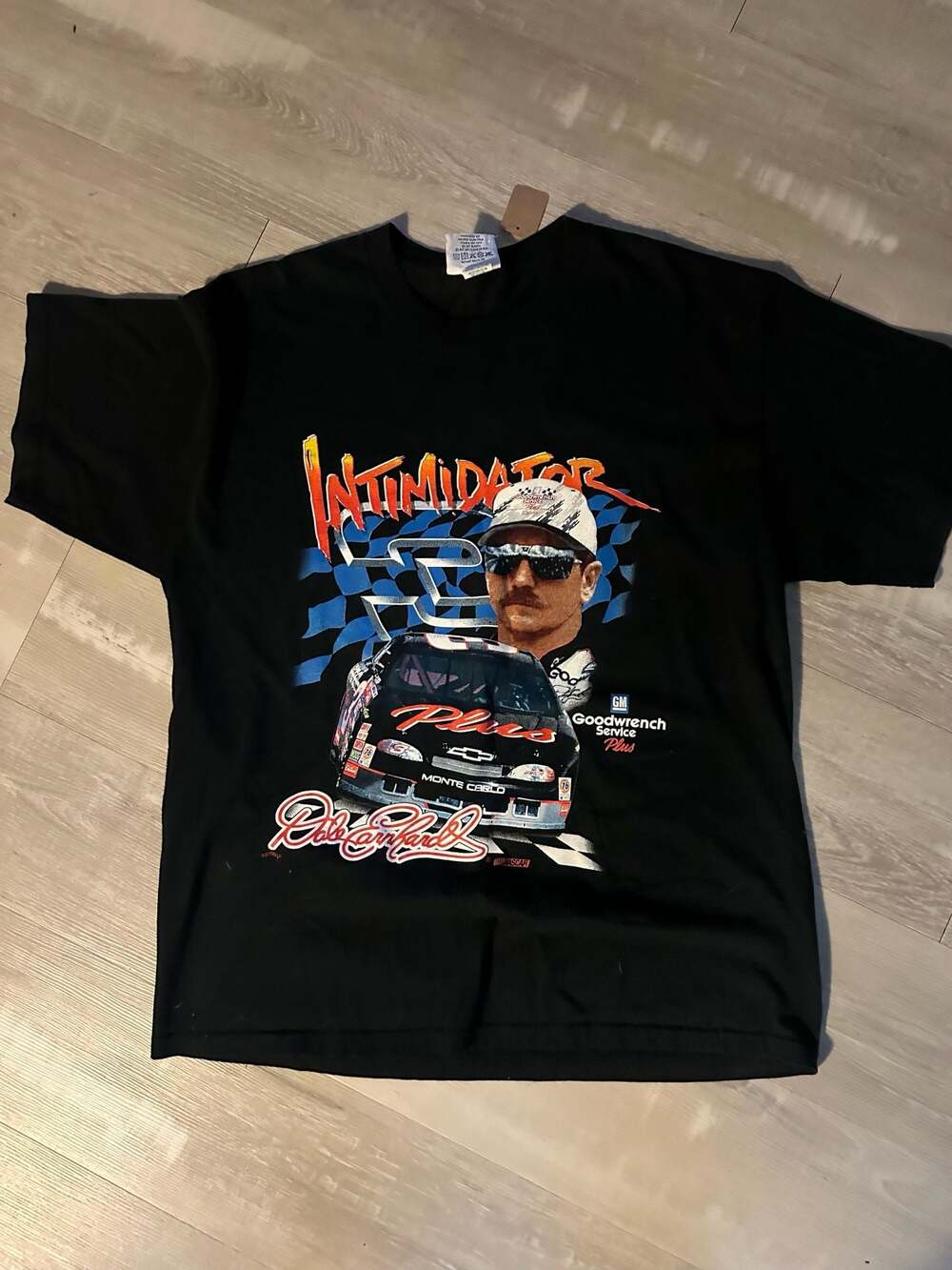Vintage 90s Chase Authentics Dale Earnhardt #3 Intimidator Nascar T-Shirt